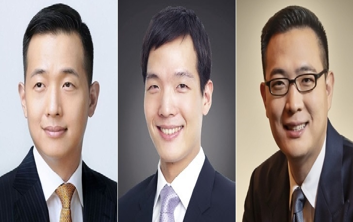 한화그룹 김동관 부회장과 차남 김동원 사장, 삼남 김동선 부사장 형제.