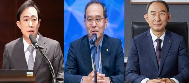 사진 왼쪽부터 조대규 교보생명 사장, 이찬우 농협금융 회장, 박병희 농협생명 대표. 