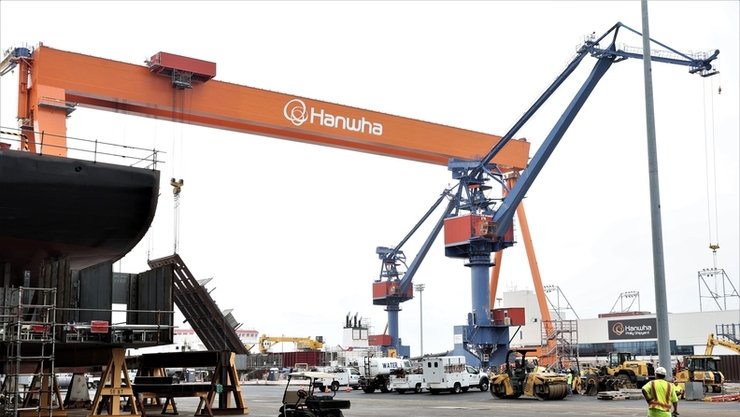 한화, 美 차세대 군수지원함 설계 참여…현지 조선·방산사업 확대