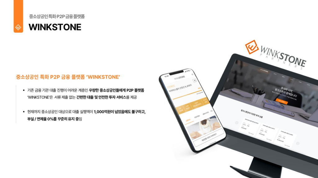 윙크스톤파트너스는 중소상공인 대상 금융서비스 제공하고 있다. (사진=윙크파트너스)
