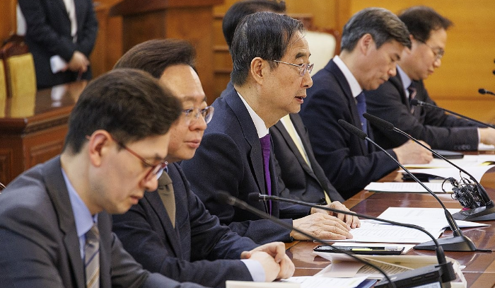 '5대 대형 병원' 병원장 간담회에서 발언하는 한덕수 총리. (사진=연합뉴스)