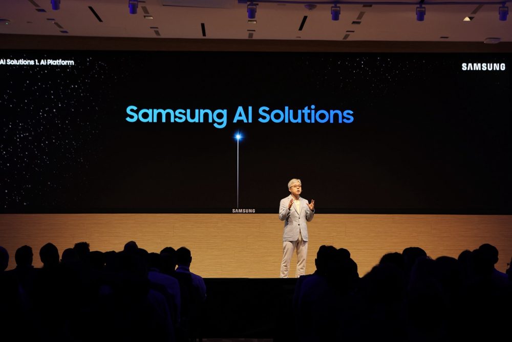 미국 실리콘밸리에서 열린 ‘삼성 파운드리 포럼 2024(Samsung Foundry Forum 2024)’에서 삼성전자 파운드리 사업부장 최시영 사장이 기조연설을 하고 있다. (사진=삼성전자)